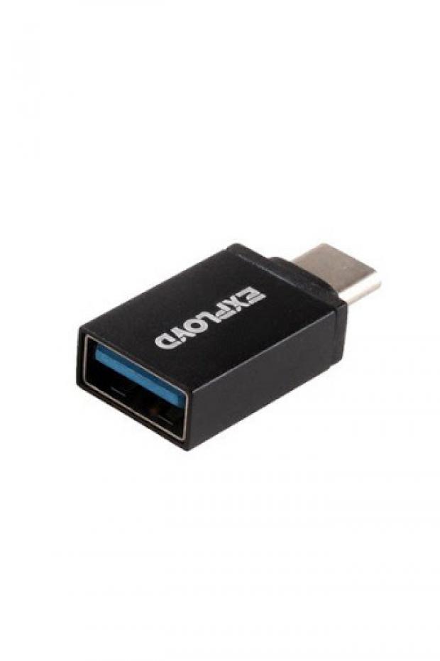 Адаптер Exployd EX-AD-297 черный cablexpert переходник usb otg usb type c usb 2 0f пакет a otg cmaf2 01