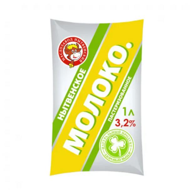 Молоко Маслозавод Нытвенский пастеризованное 3,2%, 1 л