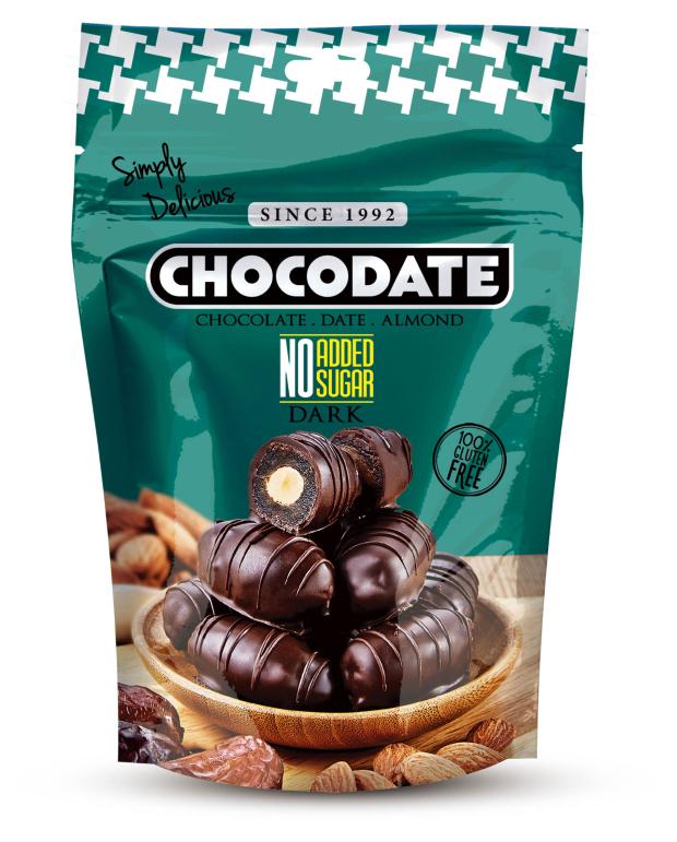 

Финики Chocodate с миндалем в темном шоколаде без добавления сахара, 100 г