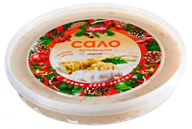 Сало Браво бутербродное нежное с чесноком и хреном 150 г