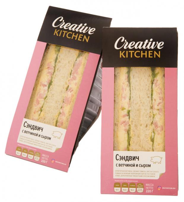 

Сэндвич Creative Kitchen с ветчиной и сыром, 220 г