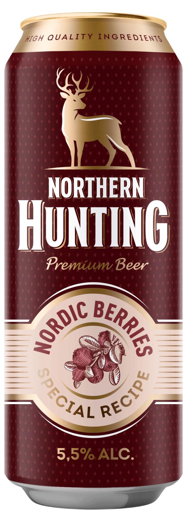 

Пивной напиток Northern Hunting Северные ягоды 5,5%, 430 мл