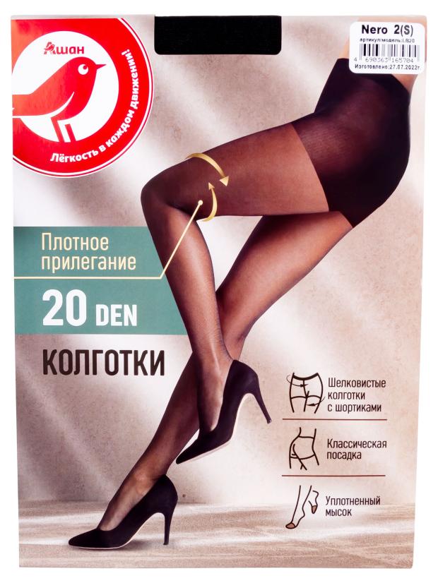 Колготки женские АШАН Красная птица 20 ден nero, р 2 (S)