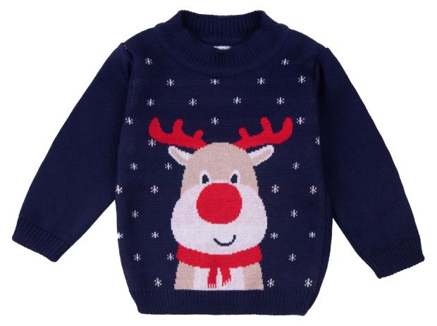 

Пуловер детский Amarobaby Pure Love Christmas Deer синий