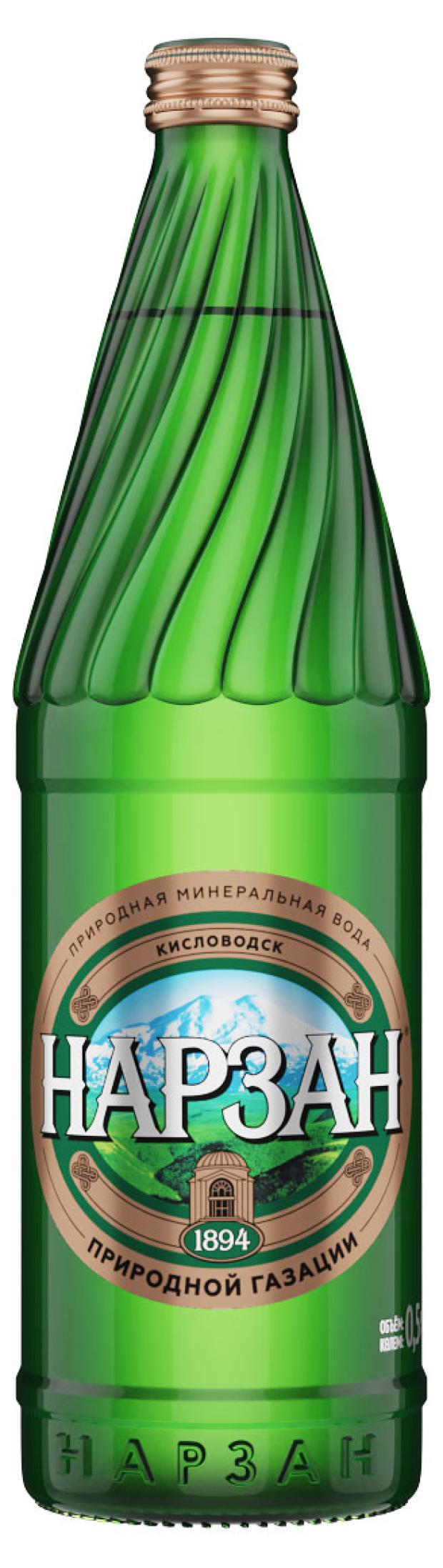 Вода минеральная Нарзан натуральной газации стекло, 500 мл