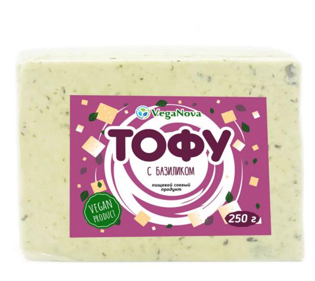 

Сыр растительный VegaNova Тофу с базиликом ЗМЖ, 250 г