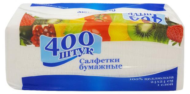 

Салфетки бумажные белые 1- слойные 400 листов, 24х24 см