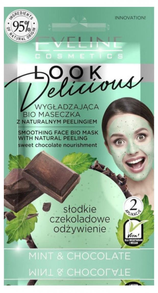 

Разглаживающая bio маска со скрабом mint&chocolate look delicious Eveline, 10 мл