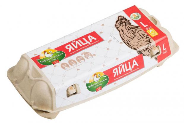 Яйца куриные Чебаркульская птица Отборные С1, 10 шт