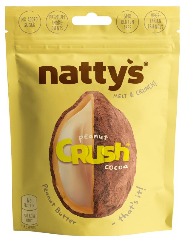 

Драже Nattys CRUSH Peanut c арахисом в арахисовой пасте и какао, 80 г