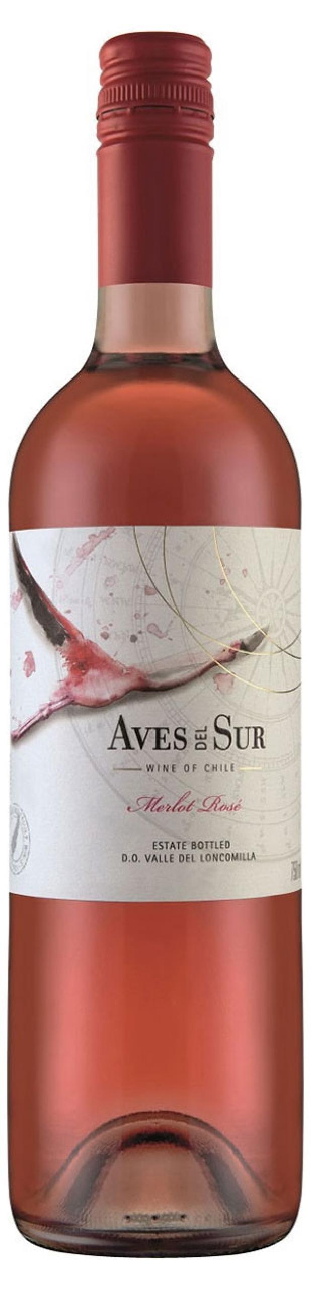 вино aves del sur sauvignon blanc белое сухое чили 0 75 л Вино Aves del Sur Merlot Rose розовое полусухое Чили, 0,75 л