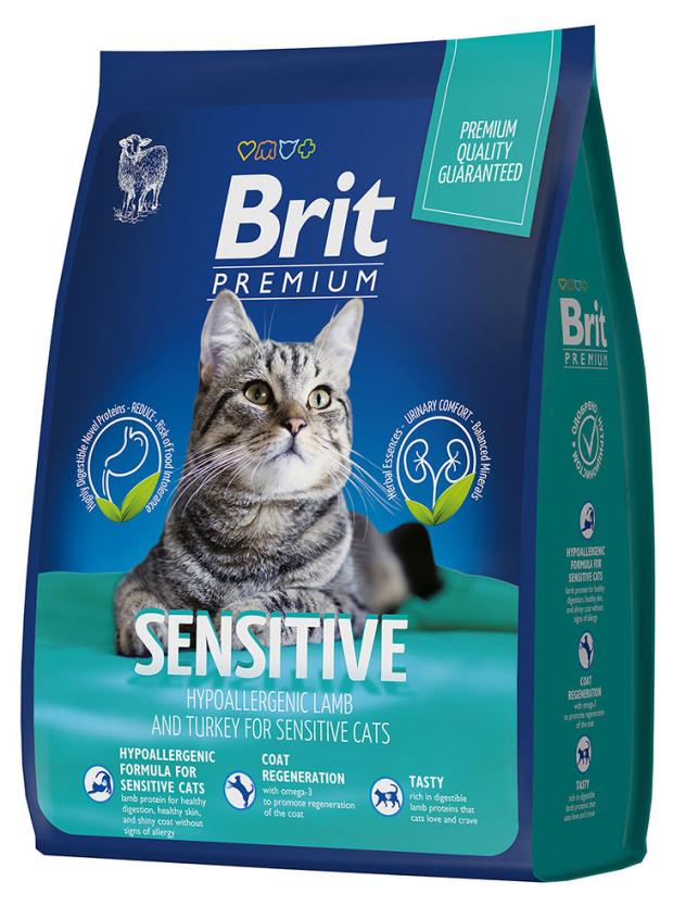 Сухой корм для кошек Brit Premium гипоаллергенный ягненок, 400 г