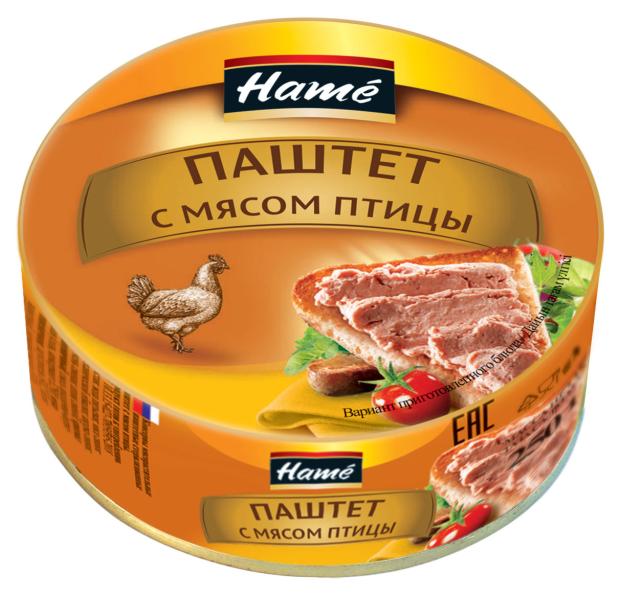 

Паштет Hame деликатесный с мясом птицы, 250 г