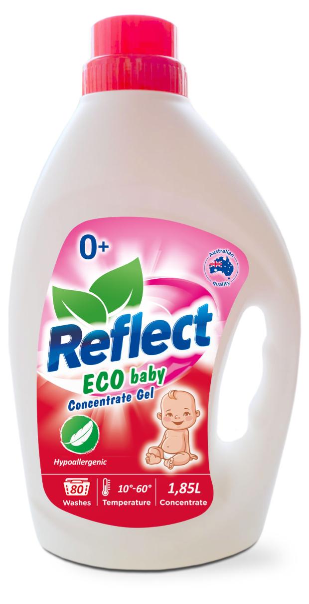 Гель для стирки детского белья ReflectECO BABY концентрированное, 1,85 л