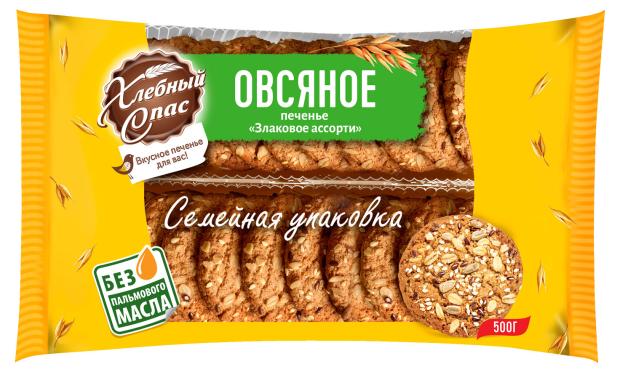 

Печенье овсяное Хлебный Спас злаковое ассорти, 500 г