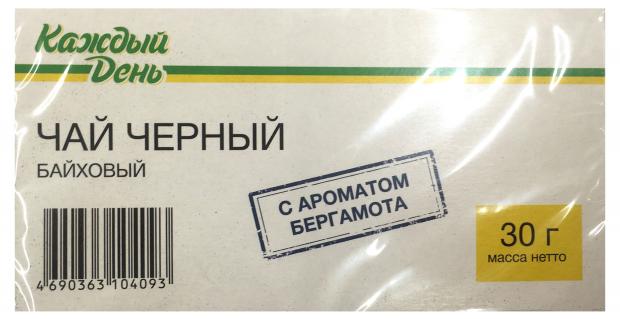 чай svay 20 пир 2 5 г черный с бергамотом Чай черный Каждый День с Бергамотом, 20x1,5 г