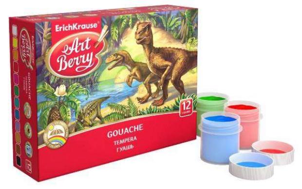 Гуашь ErichKrause ArtBerry, 12 цветов