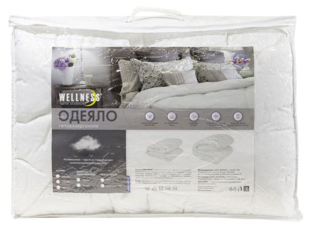 Одеяло 2-спальное Wellness белое, 170х205 см