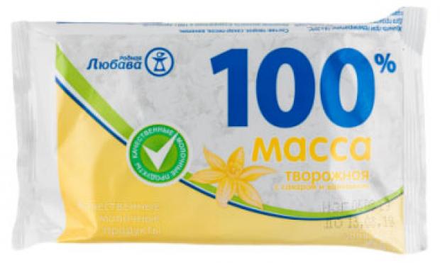 Масса творожная Родная Любава ваниль 4,5% БЗМЖ, 180 г