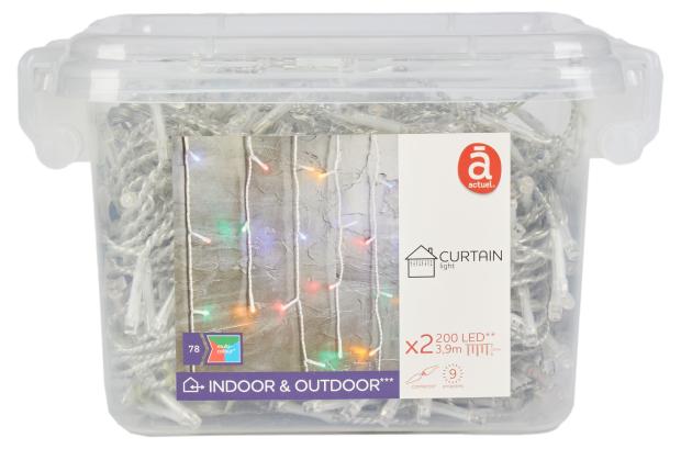 Электрогирлянда Бахрома Actuel 200 LED, 3,9х0,7 м