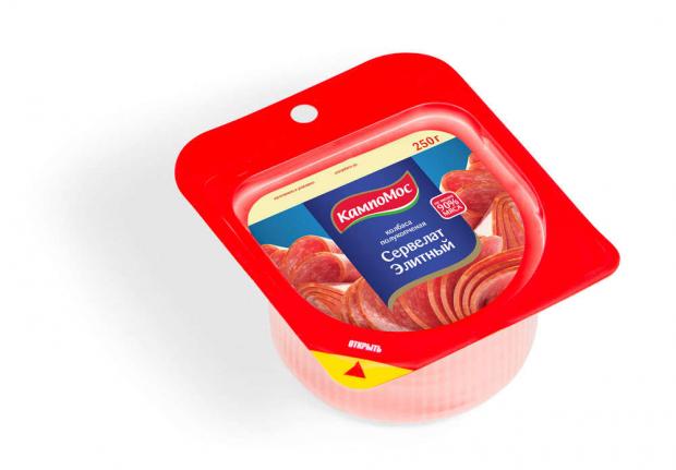 

Колбаса полукопченая «Кампомос» Сервелат Элитный нарезка, 250 г.