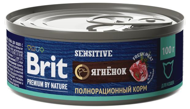 Корм для кошек с чувствительным пищеварением Brit ягненок, 100 г