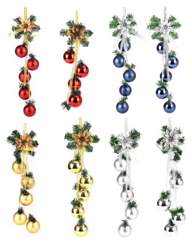 

Елочное украшение Подвеска-гроздь с шарами, 46 см