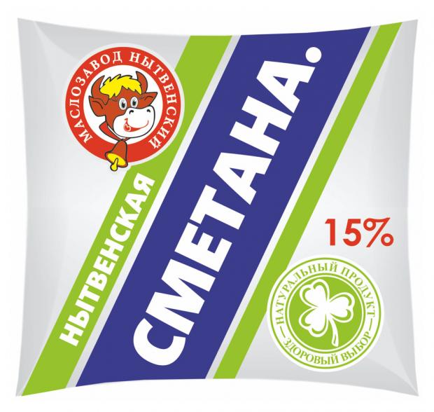 Сметана Маслозавод Нытвенский 15% БЗМЖ, 400 г