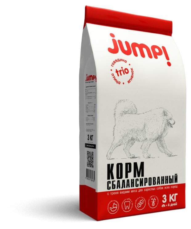 Сухой корм для собак JUMP Trio, 3 кг