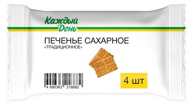 Печенье сахарное Каждый день традиционное, 60 г зажарка каждый день 60 г