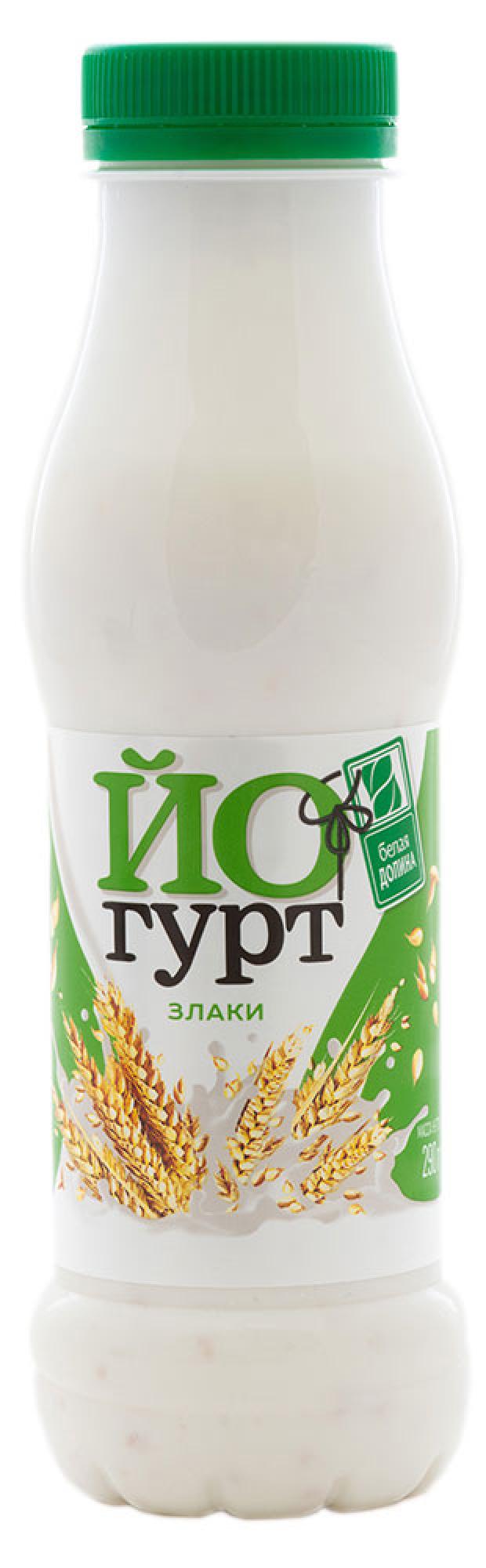 Йогурт питьевой Белая Долина со злаками 2,5% БЗМЖ, 290 г
