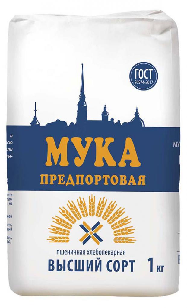 Мука пшеничная Предпортовая хлебопекарная высший сорт, 1 кг