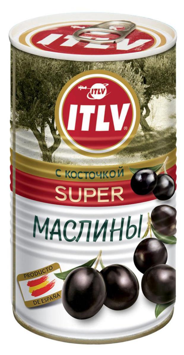 Маслины ITLV с косточкой Super, 370 мл маслины без косточки itlv 370 мл