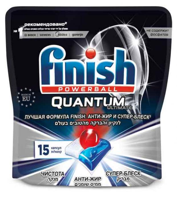 

Таблетки для посудомоечной машины Finish Quantum Ultimate, 15 шт