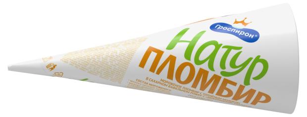 Мороженое пломбир Гроспирон Натур с топленым молоком, 95 г