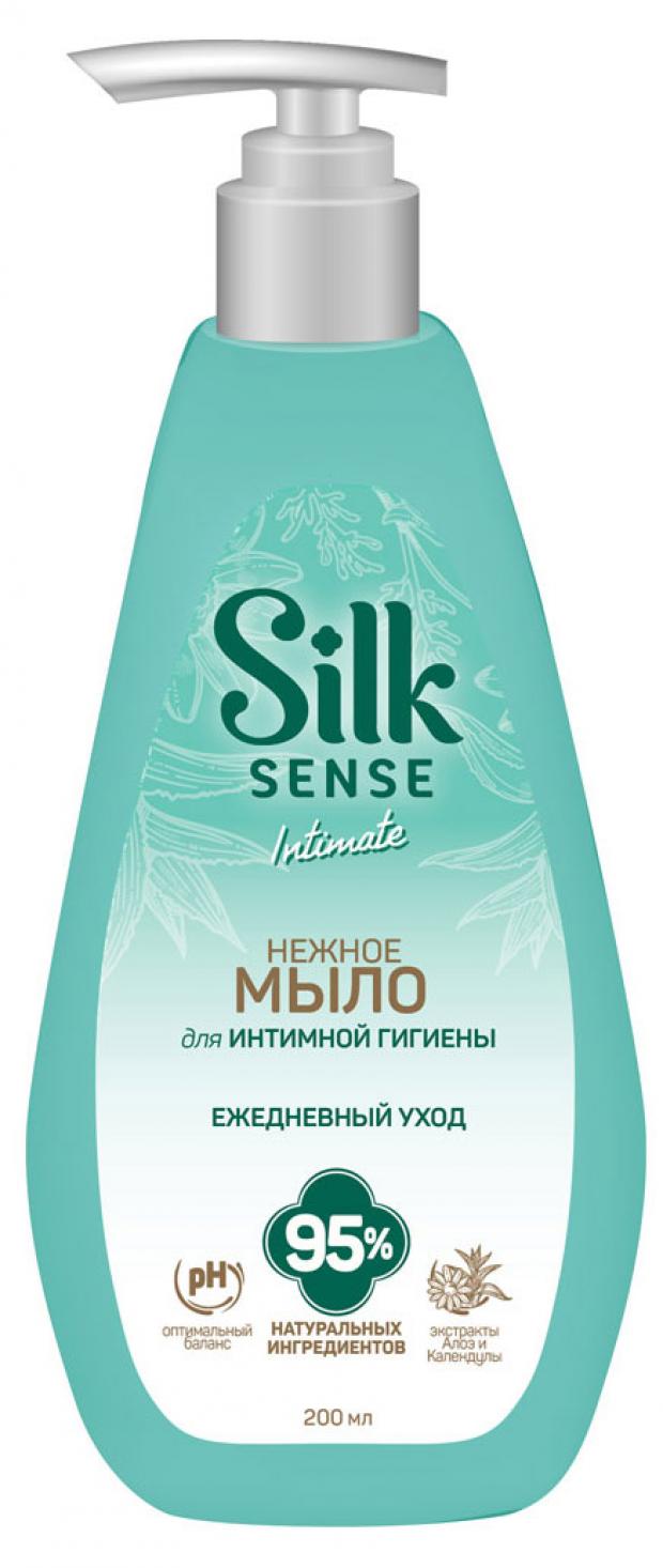 Мыло для интимной гигиены Ola! Silk Sense Алоэ и календула, 190 мл мусс для интимной гигиены с миндальным маслом ola silk sense 150 мл