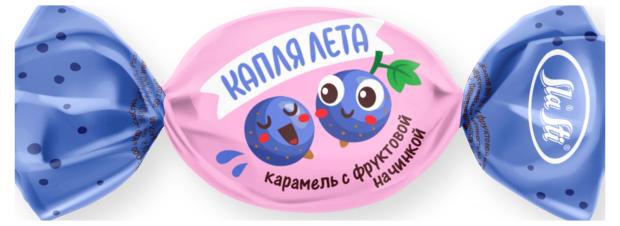 Карамель Капля лета с фруктовой начинкой со вкусом смородины, вес
