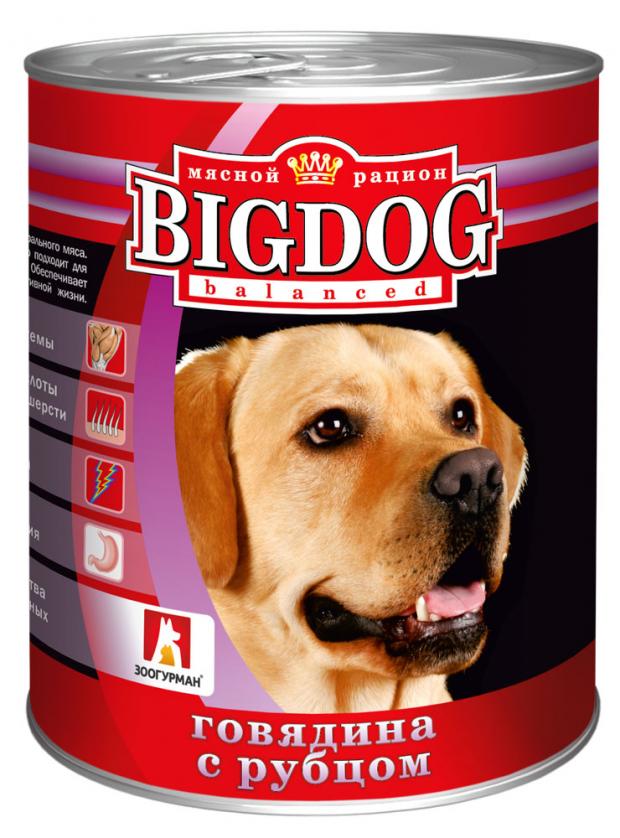 

Консервы для собак «Зоогурман» Big Dog говядина с рубцом, 850 г