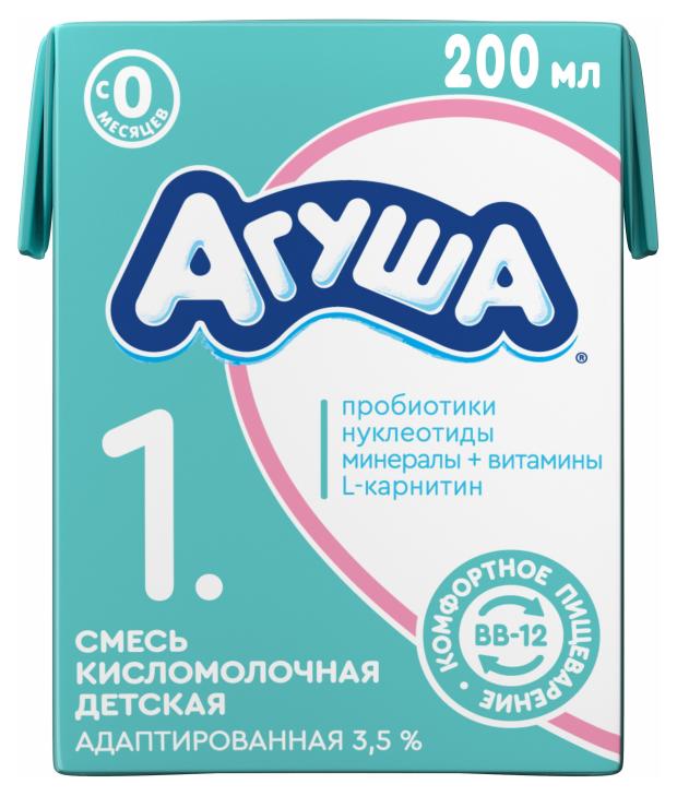 Смесь кисломолочная Агуша адаптированная 3.5%, 204 г