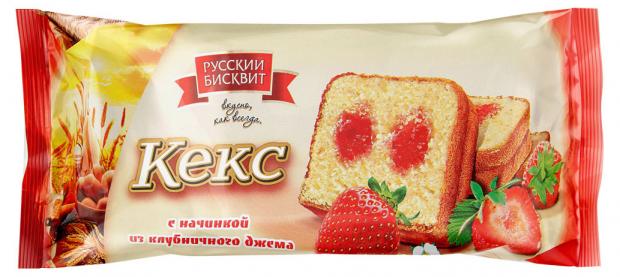 

Кекс «Русский бисквит» с начинкой из клубничного джема, 225 г