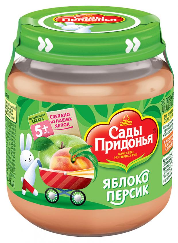 

Пюре «Сады Придонья» яблоко персик с 5 мес., 120 г