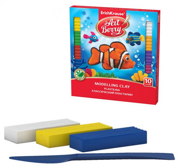 

Пластилин ArtBerry со стеком и Алоэ Вера, 10 цветов