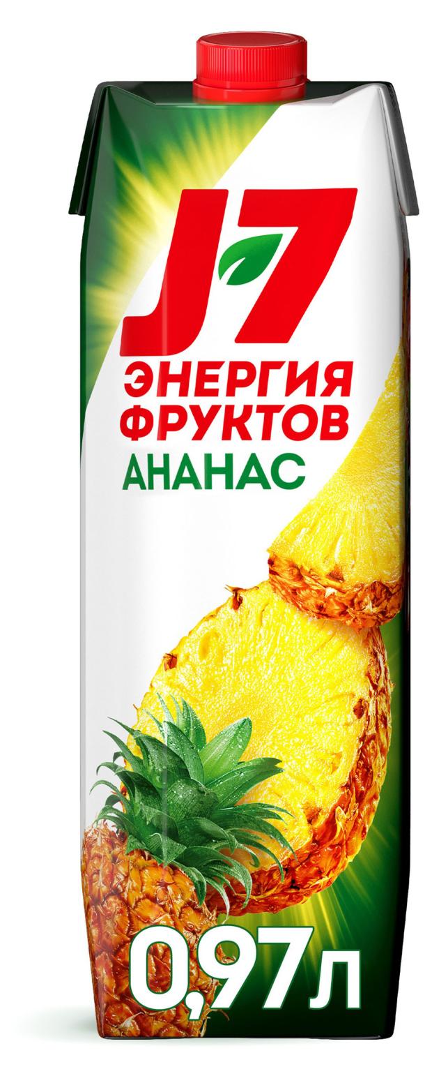 Нектар ананасовый J7 с мякотью, 970 мл напиток j7 манго гуава лайм личи с мякотью 970 мл