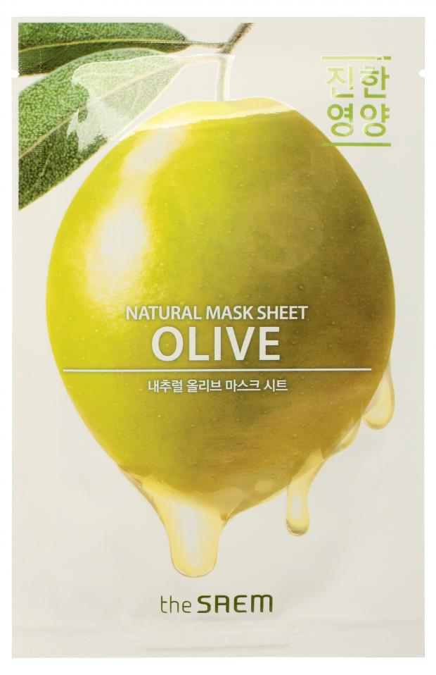 Тканевая маска для лица с экстрактом оливы The Saem Natural, 21 мл