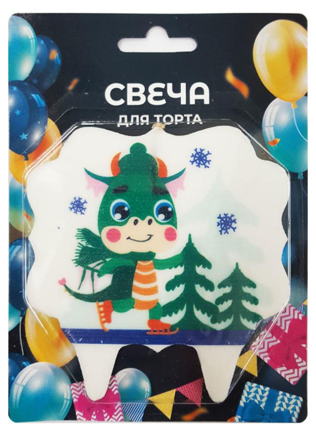 Свеча для торта Дракоша, 10х10 см