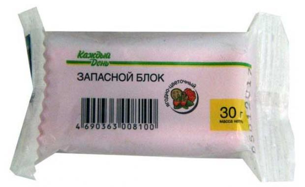 Туалетный блок подвесной Каждый день Цветы запасной блок, 30 г