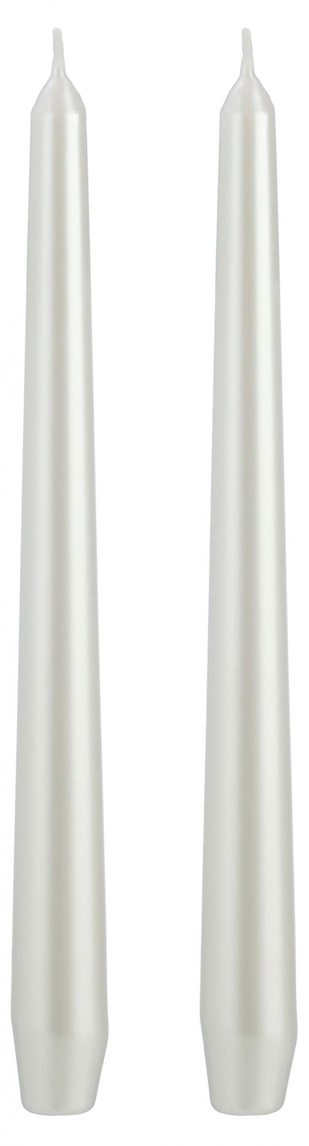 

Свеча Bertek Metallic стержни конические перламутр 2,1х25 см, 2 шт