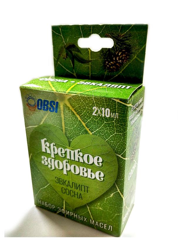 

Набор эфирных масел OBSI Крепкое Здоровье сосна-эвкалипт, 2х10 мл