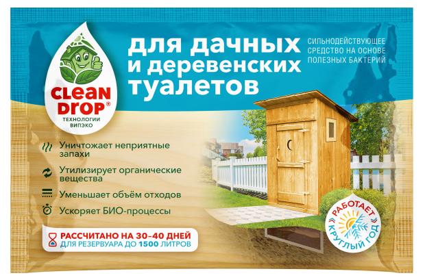 

Средство на основе бактерий для дачных и деревенских туалетов Clean Drop