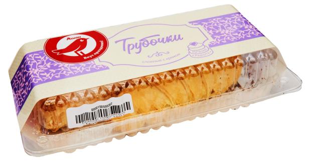 

Пирожные АШАН Красная птица Трубочки с кремом, 80 г